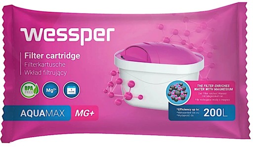 1x WESSPER MAGNESIUM AQUAMAX MG+ AQUA MAX FILTER na VODU pre džbán BRITA DAFI