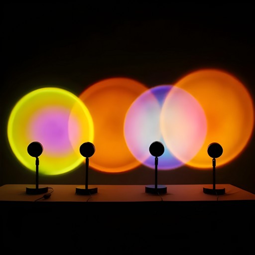 ZÁPAD SLNKA PROJEKTOROVÁ LAMPA VIACFAREBNÁ RGB LED NOčná nálada