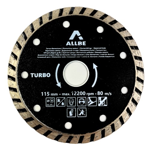 DIAMANTOVÝ DISK PRE BETÓN 115 MM 8 MM ŽELEZOBETONOVÉ STENY TURBO