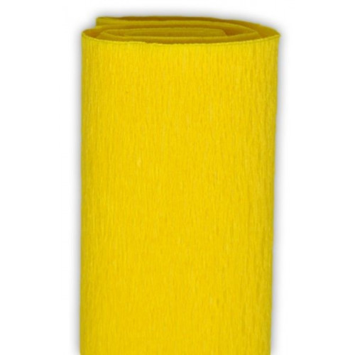 Krčený hodvábny papier - žltý, 50 x 200 cm
