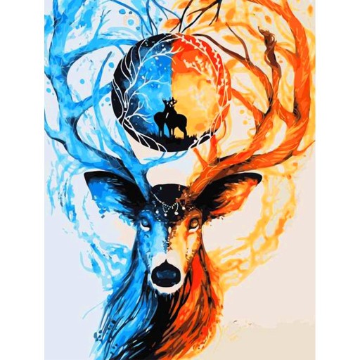 Diamantové vyšívanie DEER Diamond Painting 5D Diamantové rezanie SET