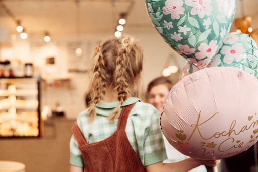 Fóliový balón Srdce s kvetmi - zelený, 45 cm