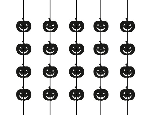 Halloweenska tekvicová závesná dekorácia - 20 ks