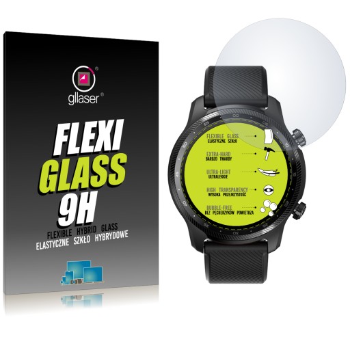 Hybridné sklo Glaser FlexiGlass 9H MOBVOI TicWatch PRO 3 Ultra sa nerozbije