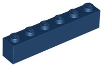 LEGO 3009 BRICK 1x6 tmavomodrá NOVINKA (2g)