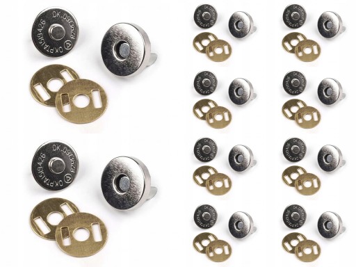 MAGNETICKÝ UZÁVER MAGNET NA TAŠKU 18mm 10 ks