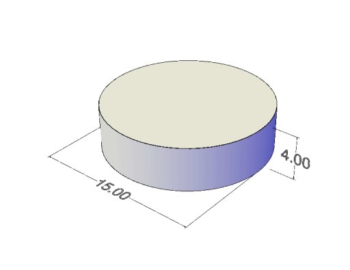 Cylindrický feritový magnet MW 15x4 F30 10 ks.