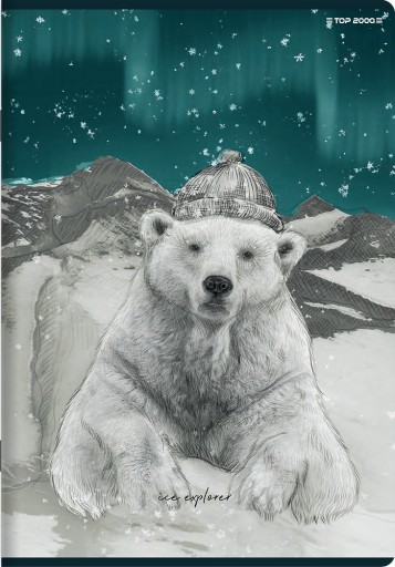 TOP 2000 NOTEBOOK FOREST ICE A5 32 mriežka S OKRAJOM