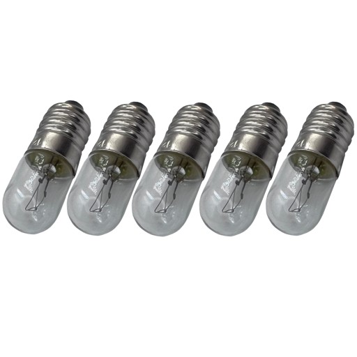skrutkovacia žiarovka na baterku, závit E10, 6v 0,1A, 5 ks
