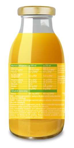 BeRAW Relaks ovocné smoothie mango banán natural bez pridaného cukru 250 ml