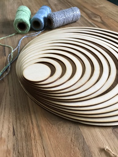 Sada makramé obrúčok od 30 cm do 6 cm, sada 13 kusov, šírka 1 cm.