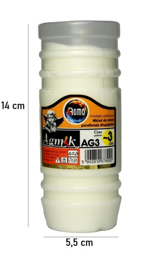 3-DŇOVÁ BIELA AGMIK PARAFÍNOVÁ VLOŽKA NA VOLANIA
