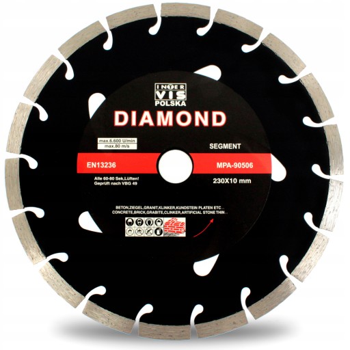 DIAMANTOVÝ DISK BETÓNOVÁ SEGMENTOVÁ KOCKA 230 mm