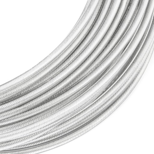 Oceľové lanové lano s PVC vrstvou 1/2mm 1x7 CLEAR 10mb