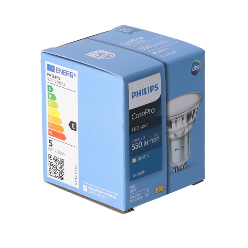 LED ŽIAROVKA GU10 4,9W 3000K teplá biela 120° 550lm PHILIPS