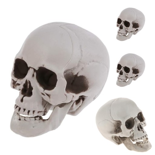 UMELÁ LEBEKA LEBEKA SIVÝ TIeňOVANÝ HALLOWEEN OZDOBA 11CM
