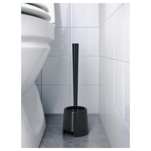 WC kefa na WC, ČIERNA, lesklá