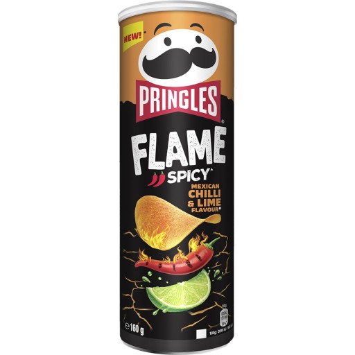 Pringles Flame Sweet Chilli Lime pikantné chipsy 160g