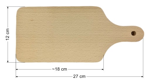 DREVENÁ KUCHYŇSKÁ DOSKA 27x12 CM