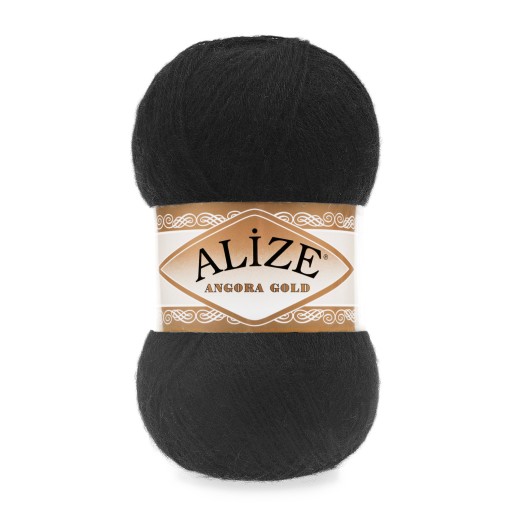 Priadza Angora Gold - 60 Black Alize