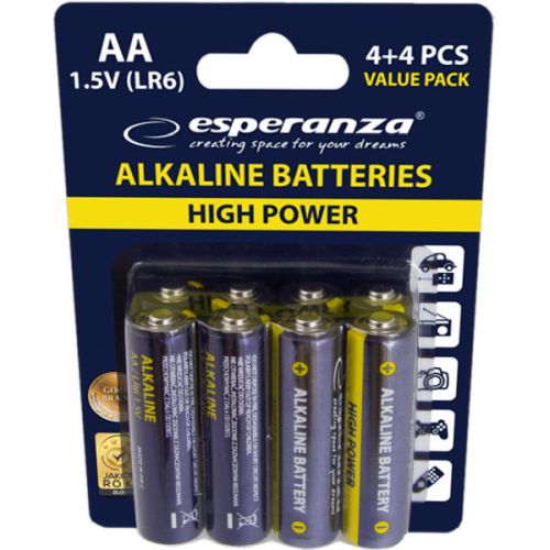 ALKALICKÉ BATÉRIE LR6 AA x8 1,5V 8 ks BLISTER