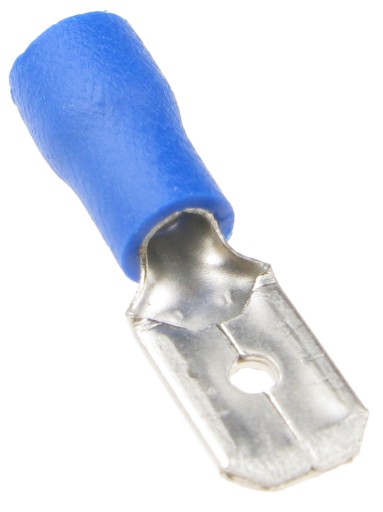 Samec konektor 6,3 mm izolovaný modrý (10 ks) /1377-10