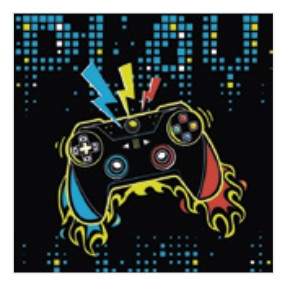 Narodeninové obrúsky pre hráčov, kolekcia Play Joystick Pad, 20 kusov