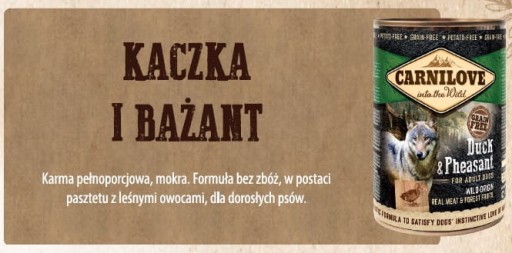 Carnilove Divoká kačica Bažant 400g Shih Tzu