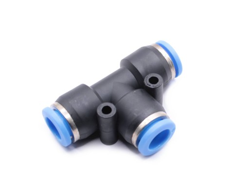 Pneumatický konektor 10 mm TEE zásuvný pre pneumatickú vzduchovú hadicu