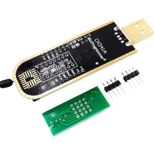 CH341A programátor SPI Flash pamäť EEPROM TTL ZIF 16 pin i2C zbernica