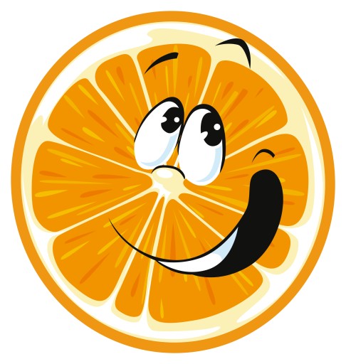 NÁLEPKA NA OKNO NÁBYTOK ZRKADLO ORANŽOVÉ OVOC