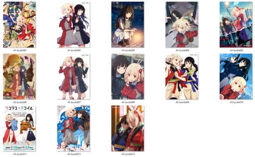 Plagát A3 Lycoris Recoil manga anime NA VÝBER