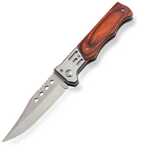 PRUŽINOVÝ NÔŽ SKLADACÍ VRECKOVÝ NÔŽ FINKA STEEL SURVIVAL SCOUT CAMP 21 CM