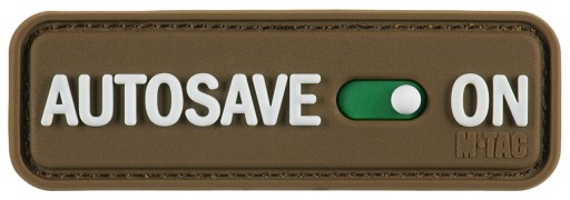 Autosave nášivka so znakom PVC Coyote M-Tac