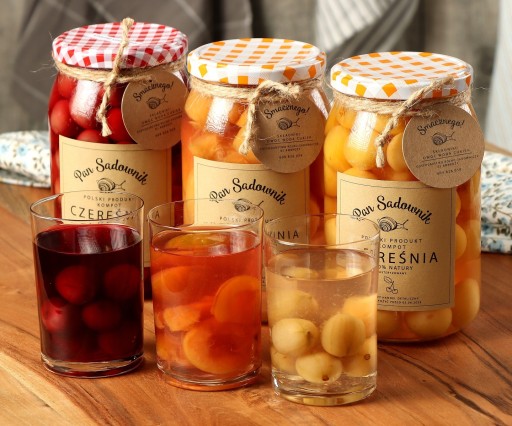 Kompót z čiernej čerešne 900 ml Pan Sadownik LOW-SWEET