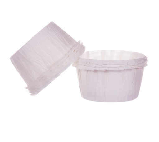 Podložky na cupcake krimpované BIELA 55x35mm 25ks Decora
