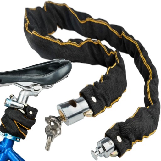 SILNÝ ZÁMOK NA BICYKEL, MOTOCYKEL, ZÁMOK NA BICYKEL, REŤAZ S KĽÚČOM