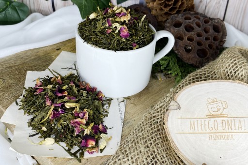 Zelený čaj sencha SAKURA 50G lahodná čerešňa