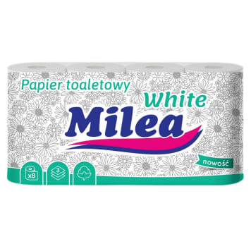 MILEA TOALETNÝ PAPIER BIELY 8 KS