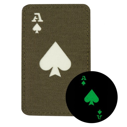ACE OF SPADES AKO PIK M-Tac FLUO OLIVOVÁ NÁPLATA ZNAKU