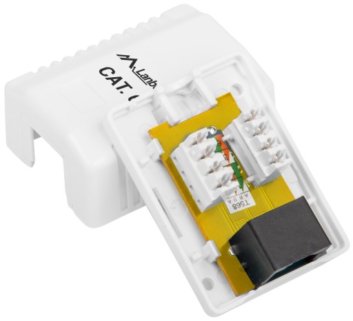 ZÁSUVKOVÁ ZÁSUVKA Internetová povrchová sieť Single RJ45 LAN CAT 6