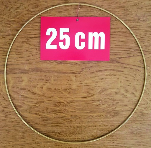 ZLATÝ MATNÝ prsteň/ráfik na lapače snov/makramé 25cm