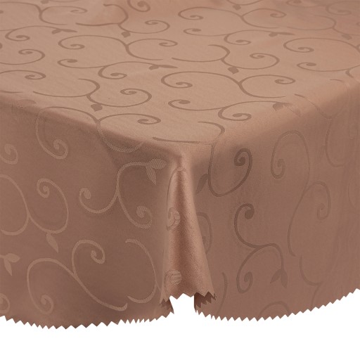 Obrus odolný voči škvrnám 160 cm, elegantný kruh BÉŽOVÁ W26