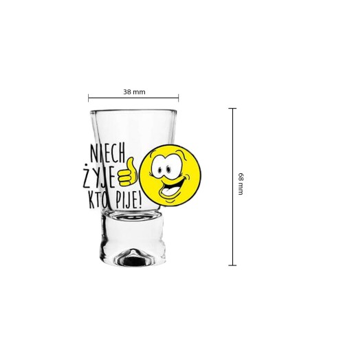 FUNNY poháre na vodku 25 ml, sada 6 ks