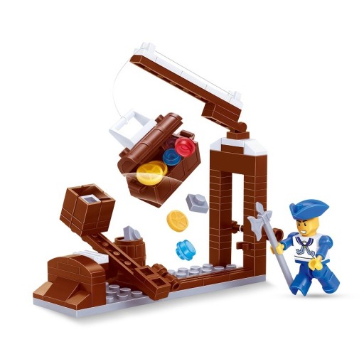 Pirátske stavebné bloky Truhla s pokladom a Pirát 101 kusov Alleblox