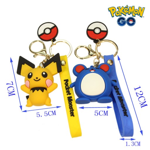 Silikónová kľúčenka zo série Pokemon Go Squirtle Keychain prívesok