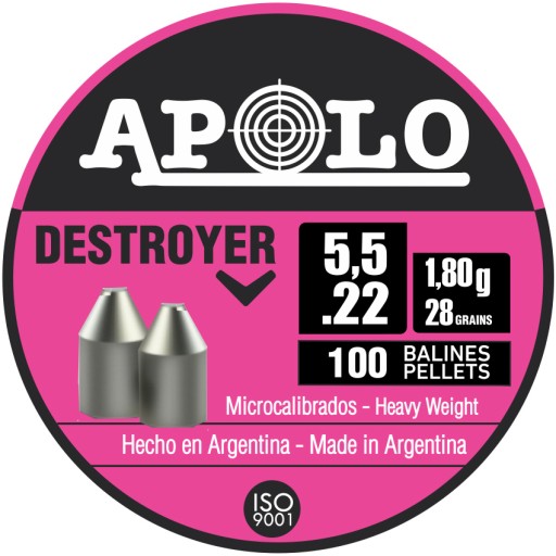 Ťažká guľka APOLO DESTROYER SHOT 5,5 mm 100 ks