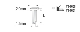 Klince zošívačky 12x2,0 mm, 1000 ks YT-7033