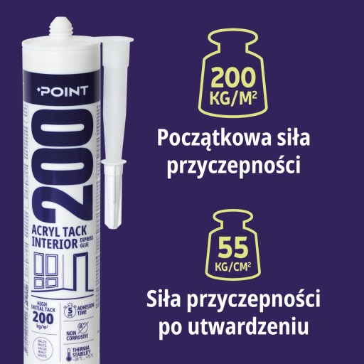 Super silné montážne lepidlo na pásy, panely, lišty, lepidlá 200kg/m2 300ml