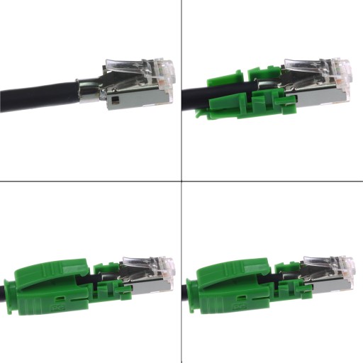 Telegartner Zástrčka s krytom RJ45 6A, zelená